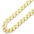 thumbnail image 2 of 14K Yellow Gold Chain 6mm White Pave Curb Chain Necklace (22, 24, 26 Inches), 2 of 3