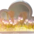 thumbnail image 2 of Luz De Noche De Tulipán Espejo de nube hecho a mano Lámpara de tulipanes Ornamento Espejo Tulipanes Flor Luz Decoración para el hogar Kuymtek  Para estrenar, 2 of 3
