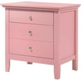 thumbnail image 3 of Home Square 3-Piece Set with Dresser TV Stand and 3-Drawer Nightstand in Pink, 3 of 16