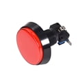 thumbnail image 4 of Juego de botón pulsador redondo de 60 mm, interruptor iluminado LED de 12V con microinterruptor para arcade de video, rojo, 5 piezas, 4 of 5