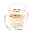 thumbnail image 3 of Handwoven Rattan Flower Arrangement Basket with Handle, Natural Wicker Planter for Fresh Dried Flowers, Home Decor Storage Organizer, 3 of 6