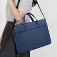 thumbnail image 4 of SATRINO 15 15.6 16 inch Laptop Computer PC Shoulder Bag Carrying Case, Water-Repellent Fabric Briefcase, Lightweight Toploader, Business Casual or School (Blue), 4 of 8