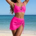 thumbnail image 7 of Duqingm Women'S Bikini Swimsuits 2 Piece Bikini Set Cutout Popular Swimsuit High Waisted Textured 2026 Summer Beach Swim Bathing Suits Red,S, 7 of 7