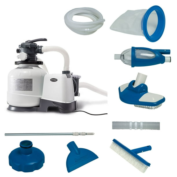 Intex 2800 GPH Above Ground Pool Sand Filter Pump w/ Deluxe Pool
