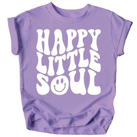 

Olive Loves Apple Happy Little Soul Retro Girls Shirts Purple Shirt 4T