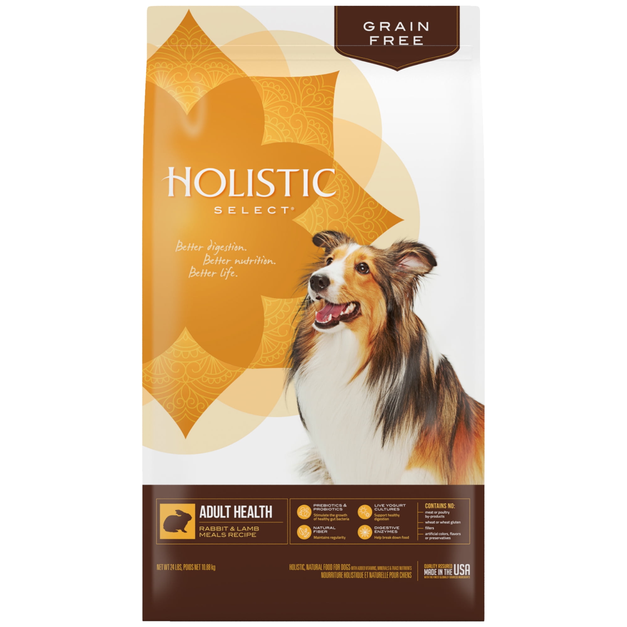 Holistic Select Natural Grain Free Dry Dog Food, Rabbit & Lamb Meals