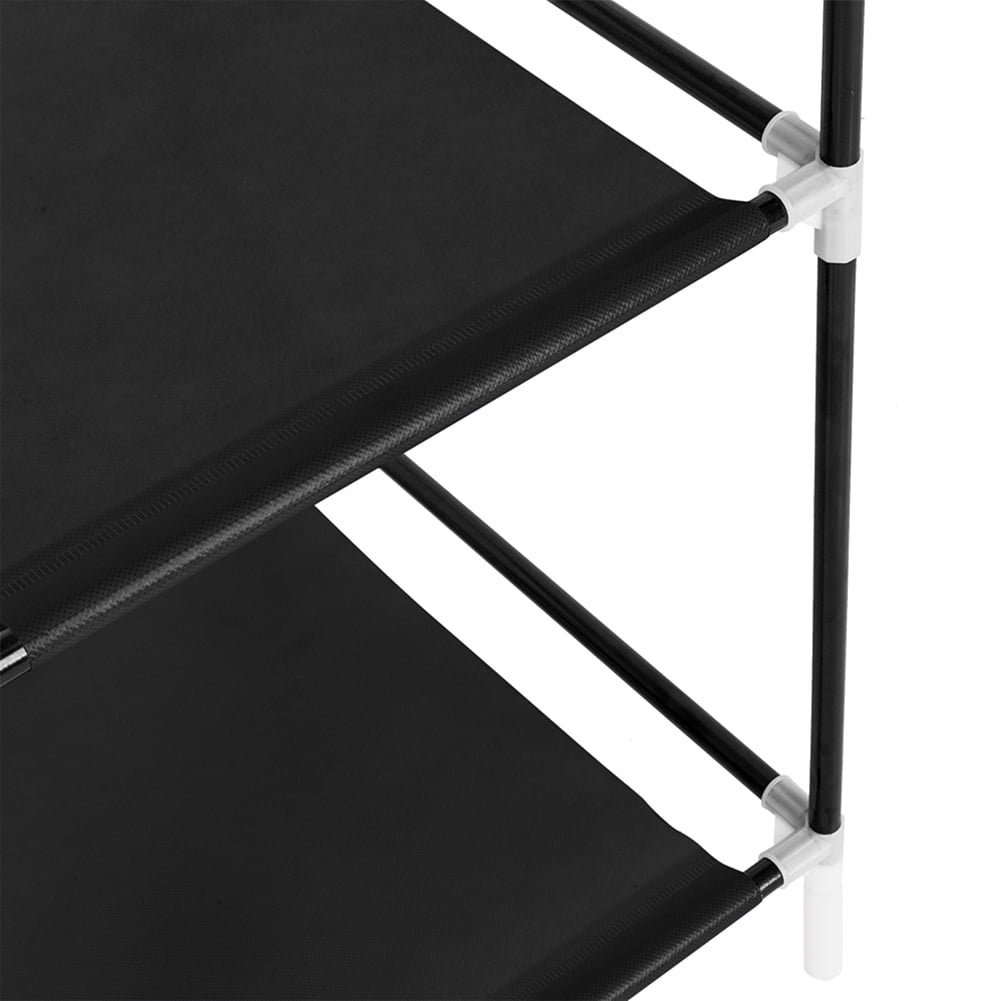 Private Jungle Non-Woven Wardrobe, Portable Wardrobe Clothes Storage Cabinet, Black