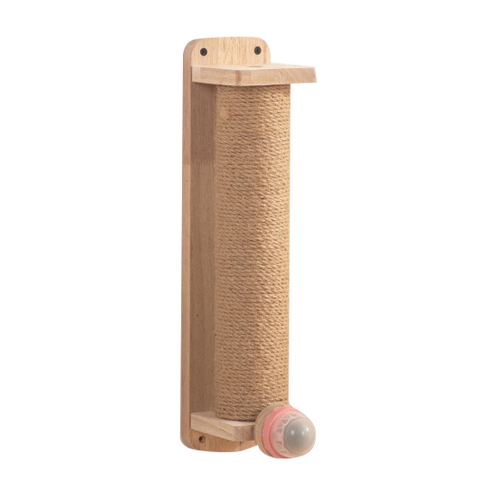 Durable Wooden Cat Scratching Post with Jute Wrapping for Indoor Cats Nail Grinding and