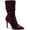 Wine, variant on Womens Raquell Pointed Toe Rhinestones Mid-Calf Boots