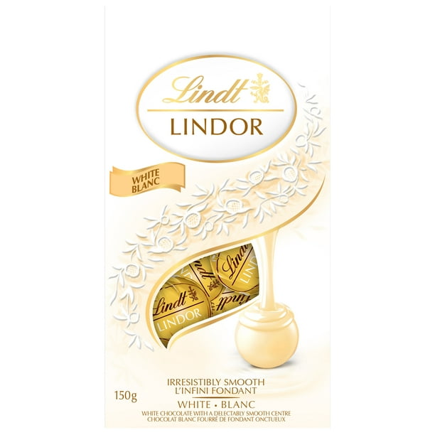 Truffes LINDOR au chocolat blanc de Lindt – Sachet (150 g) Sachet 150g