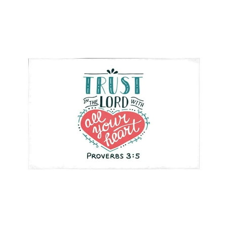 

MKHERT Christian Bible Verse Proverb Trust in The Lord Placemats Table Mats for Dining Room Kitchen Table Decoration 12x18 inch Set of 4
