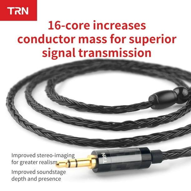 Cable de actualización TRN T2 HiFi Cable de auriculares reemplazable desmontable 16