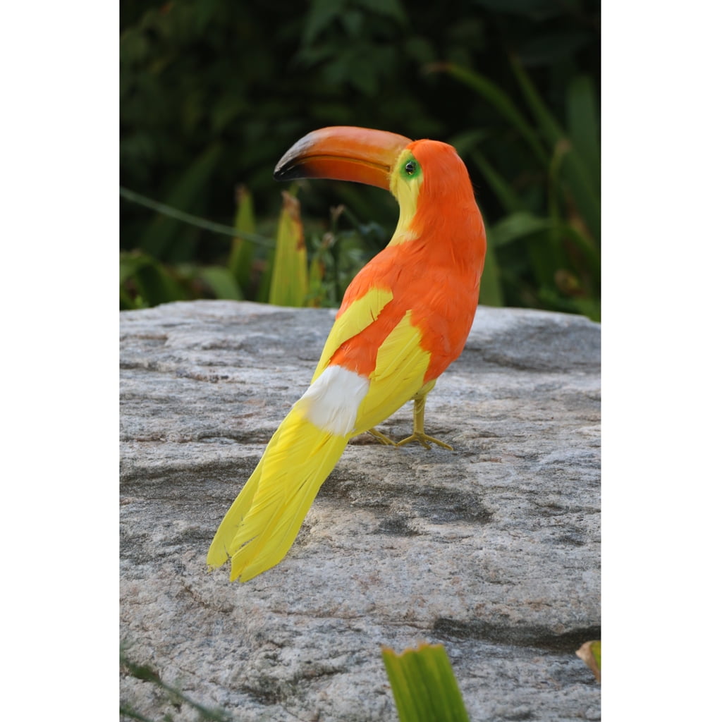 COLLECT ANIMAL MAGNETS! *REALISTIC TOUCAN FEATHER MAGNET SULFUR BREAST