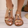 thumbnail image 6 of Women's Sandals & Slides Wide Fit Bohemian Wedge Sandal Lightweight Summer Elastic Ankle Strap Walking Shoes Comfortable Open Toe Slingback Orthopedic Sandals for Holiday Beach Coffee 7.5, 6 of 7