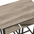 thumbnail image 5 of Renwick 3-Piece Dining Set with Industrial Table and 2 Backless Chairs, Gray, 5 of 9