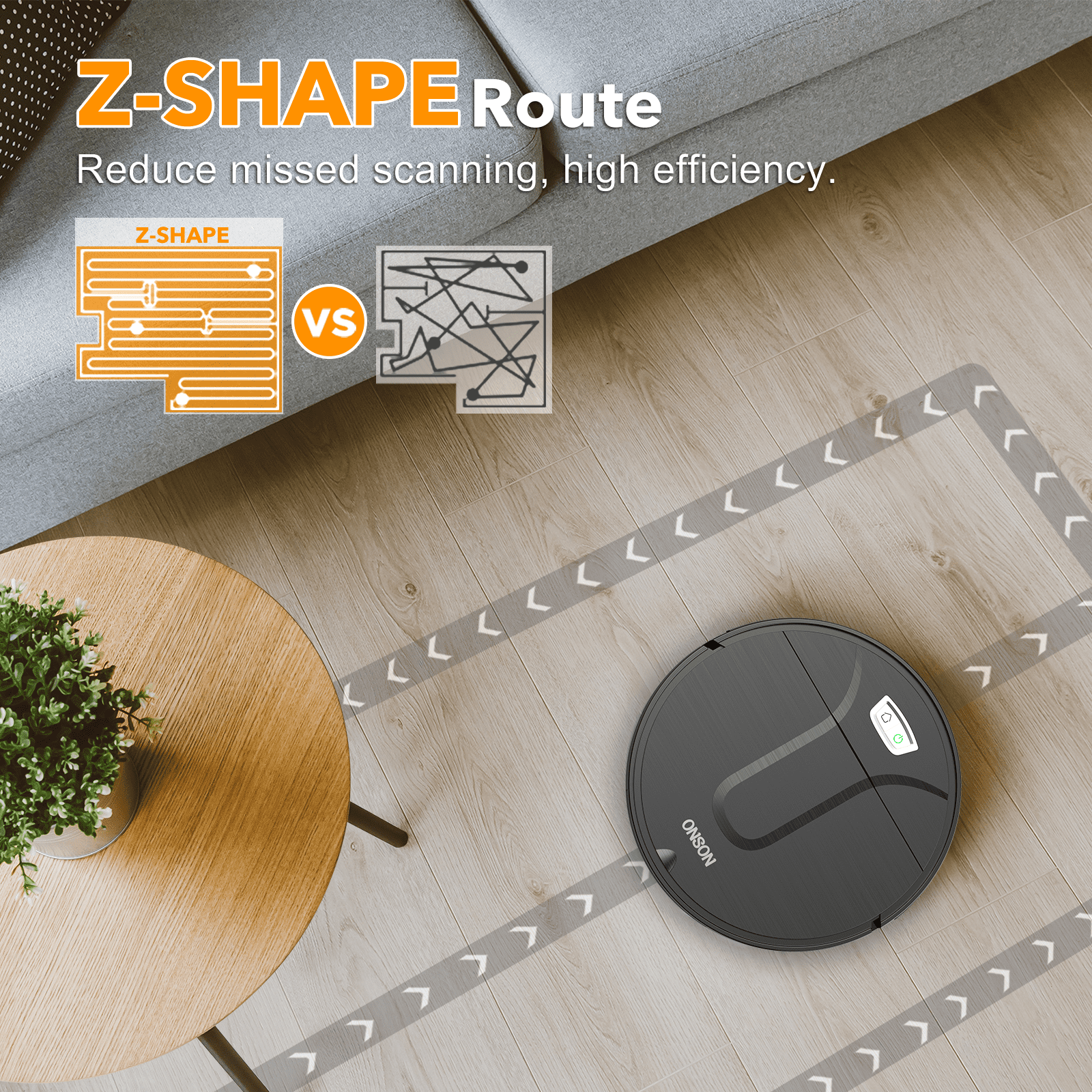 GOOVI By ONSON Robot Vacuum Cleaner, 3500Pa Powerful Suction with App/Wi-Fi/Alexa for Hard Floor