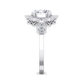thumbnail image 4 of SuperJeweler 1 1/2 Carat Oval Shape Moissanite and Halo Diamond Ring In Sterling Silver For Women, 4 of 6