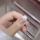 thumbnail image 5 of Prensa corta en uñas, arte de uñas de ataúd mediano con diseño de lujo 3D, uñas postizas reutilizables, 10 piezas con kit de uñas relacionado, 4 tamaños, 5 of 5