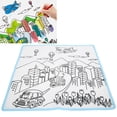 thumbnail image 4 of Tapete Para Garabatos Fácil De Colorear Material Saludable Tapete Para Pintar Garabatos Estilo Urbano Con 12 Bolígrafos De Color Para Niños Pequeños Dibujo Educativo ANGGREK Juguetes, 4 of 8