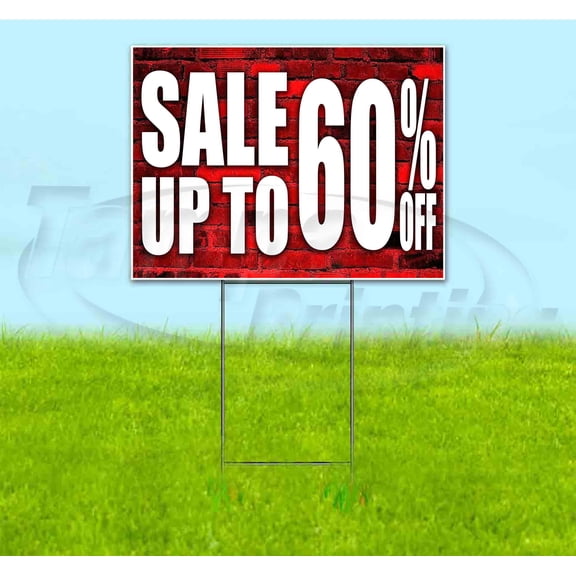 Sale Up To 60% Off (18"" X 24"") Yard Sign, Includes Metal Step Stake