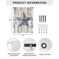 thumbnail image 2 of 4th of July RV Awning Sun Shade Screen 9'X7' Western Star Teal Mesh Sunscreen Rustic Wood Grain Awning Shade Screen with Zipper UV Blocker Completed Kits for RV Motorhome Camper Travel, 2 of 7