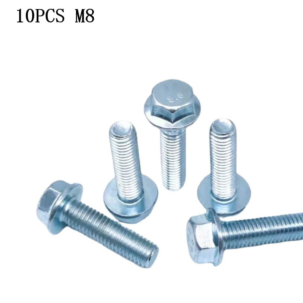 Assorted A2 Stainless Steel M8 Fully Threaded Flanged Hex Bolts Nuts & Washers 
