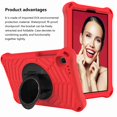 thumbnail image 3 of Galaxy Tab A7 Lite 8.7" 2021 Case, Heavy Duty Rugged Shockproof Case with Adjustable Hand Strap, Carrying Shoulder Strap, Rotating Kickstand for Samsung Tab A7 Lite 8.7" SM-T220 SM-T225 2021, Red, 3 of 7
