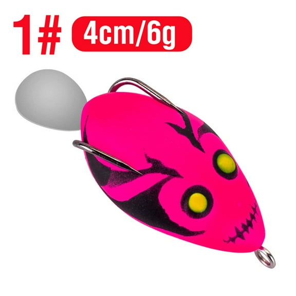 Vibrant Modified Float Water Black Frog Snakehead Doule Hook Fishing Lure 4Cm6G