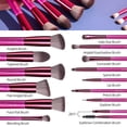 thumbnail image 4 of Set de brochas de maquillaje BS-MALL, 14 unidades, fibra sintética con esponja, 4 of 6