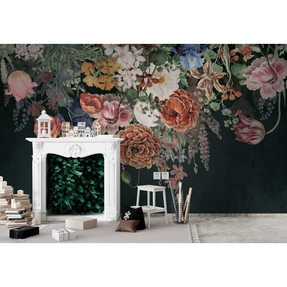 Muravie Big Flowers Hanging Down 3D Wallpaper