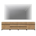thumbnail image 3 of WAMPAT Modern TV Stand for TVs up to 120 inch, 4 in 1 TV Console with Adjustable Shelves and 6 Drawers, Media Console for Living Room,Bedroom, Oak, 3 of 13