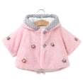 thumbnail image 4 of Capa para bebé Otoño e invierno Chal Out Reach para bebé Abrigo de flores a prueba de viento para niños Capa con capucha para niñas, 4 of 5