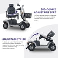 thumbnail image 7 of S500 Metal Heavy Duty Mobility Scooter, 25 Mile Long Range Electric Mobility Scooter Electric Powered Wheelchair with 4 Wheel and 50Ah Battery, 7 of 7