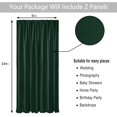 thumbnail image 4 of ZMLEVE Hunter Green Backdrop Curtains for Parties, Polyester Photography Backdrop Drapes for Baby Shower, Wedding Decorations, 5ftx10ft, Set of 2 Panels, 4 of 6