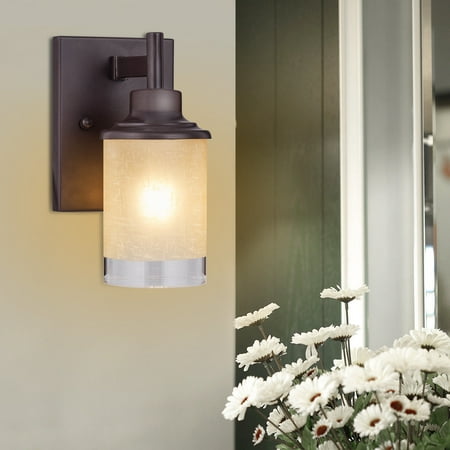 3 Bulb Wall Mount Light - Costway Vanity Light Wall Mounted One-Light Bathroom Vanity Fixture Antique Bronze Bulb