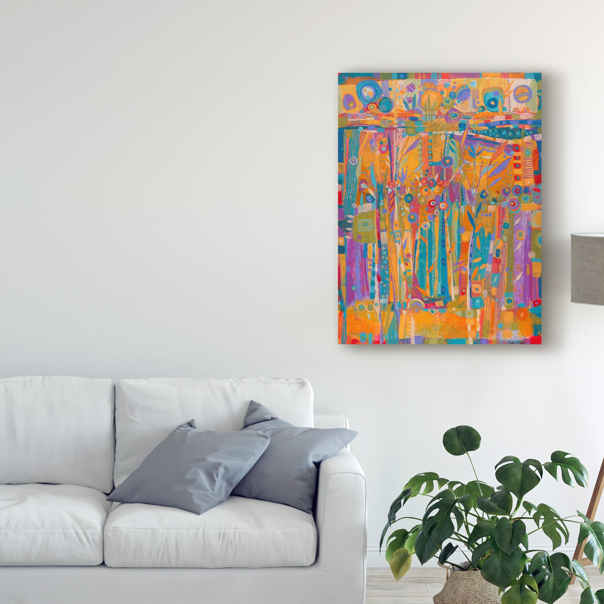 Trademark Fine Art 'A Brand New Day Abstract Modern' Canvas Art by Sue Davis