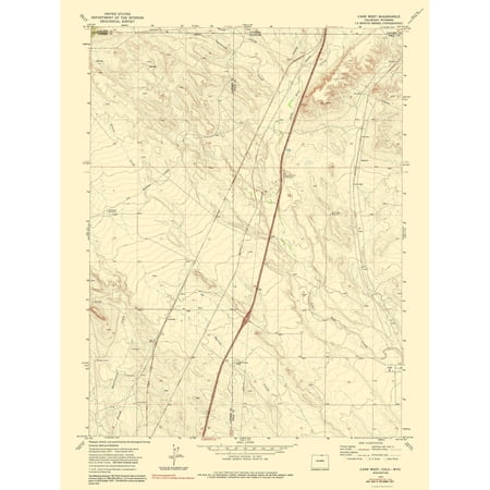 Topographical Map - Carr West Colorado Quad - USGS 1975 - Vintage Wall Art