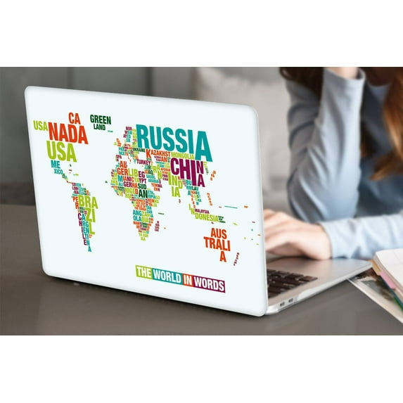 KSK KAISHEK Hard Shell Compatible with MacBook Air 13 inchs with No Touch No USB-C + Black Keyboard Cover Model: A1466 & A1369( Geography 31)