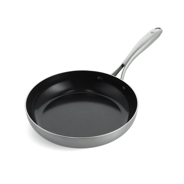 Blue Diamond Stainless Clad Pro ToxinFree Ceramic and Dishwasher Safe Frying Pan, 11"