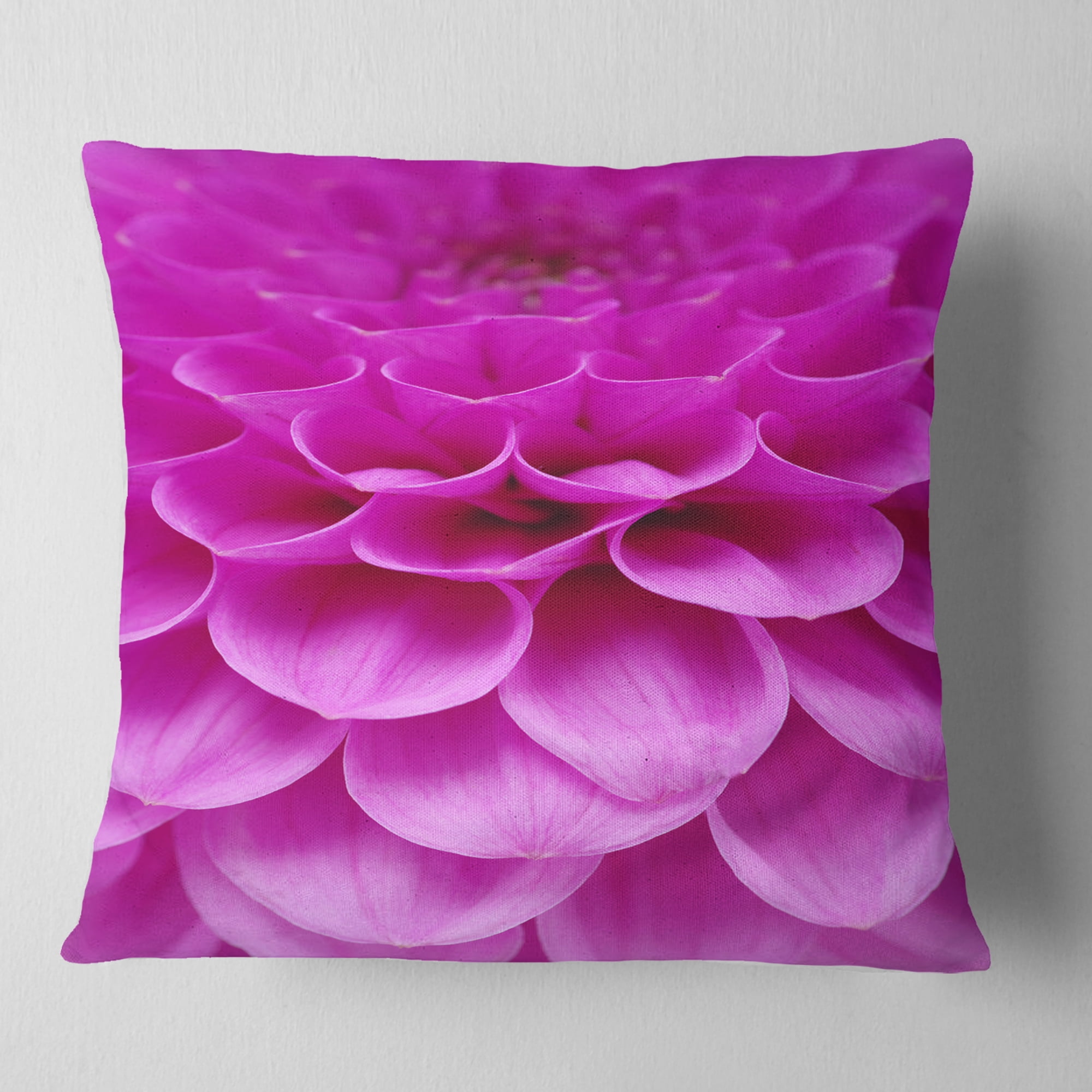 Designart 16" x 16" Purple Polyester Throw Pillow