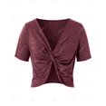 thumbnail image 3 of Vestido camisero en capas con estampado floral y tallas grandes con top cruzado cruzado Rosegal Bikinis, 3 of 5