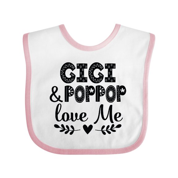 Inktastic Gigi and Poppop Love Me Boys or Girls Baby Bib