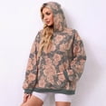 thumbnail image 7 of Hpapadks Women Oversized Fleece Camo Hoodies Maple Leaf Hooded Sweatshirt Casual Long Sleeve Fall Pullover Tops With Pockets, 7 of 7