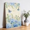 Blue Hydrangea Canvas Wall Art for Living Room, Rustic Summer Blue ...