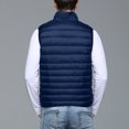 thumbnail image 3 of fvwitlyh Denim Vest Men's Diamond Quilted Nylon Vest Navy Medium, 3 of 5