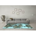 thumbnail image 3 of Ahgly Company Indoor Rectangle Abstract Light Blue Modern Area Rugs, 2' x 4', 3 of 4