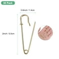 thumbnail image 3 of Uxcell 30-Pack Alfileres de Seguridad Grandes, 2" Alfileres de Bloqueo de Resorte para Mantas, Alfileres a Granel para Moda/Ropa/Coser/Colchar/Manualidades, Grandes Alfileres de Seguridad [Dorado], 3 of 7
