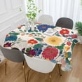 thumbnail image 2 of Yayeee Tablecloths 54" x 72" Rectangle Wrinkle Resistant Party Table Cover, Red Japanese Floral Pattern, 2 of 8