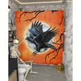 thumbnail image 5 of Halloween Crow Shower Curtain Set ，Waterproof Fabric Shower Curtains Moon Branches Retro Art Classic Shower Curtains for Bathroom,Bathroom Decor 36"x72", 5 of 6