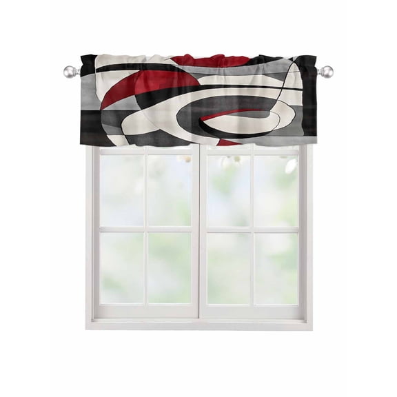 Valances for Windows Twist Art Rod Pocket Cafe Window Treatments Valance Curtains for Kitchen Bathroom Laundry Basement Windows 54"x18"